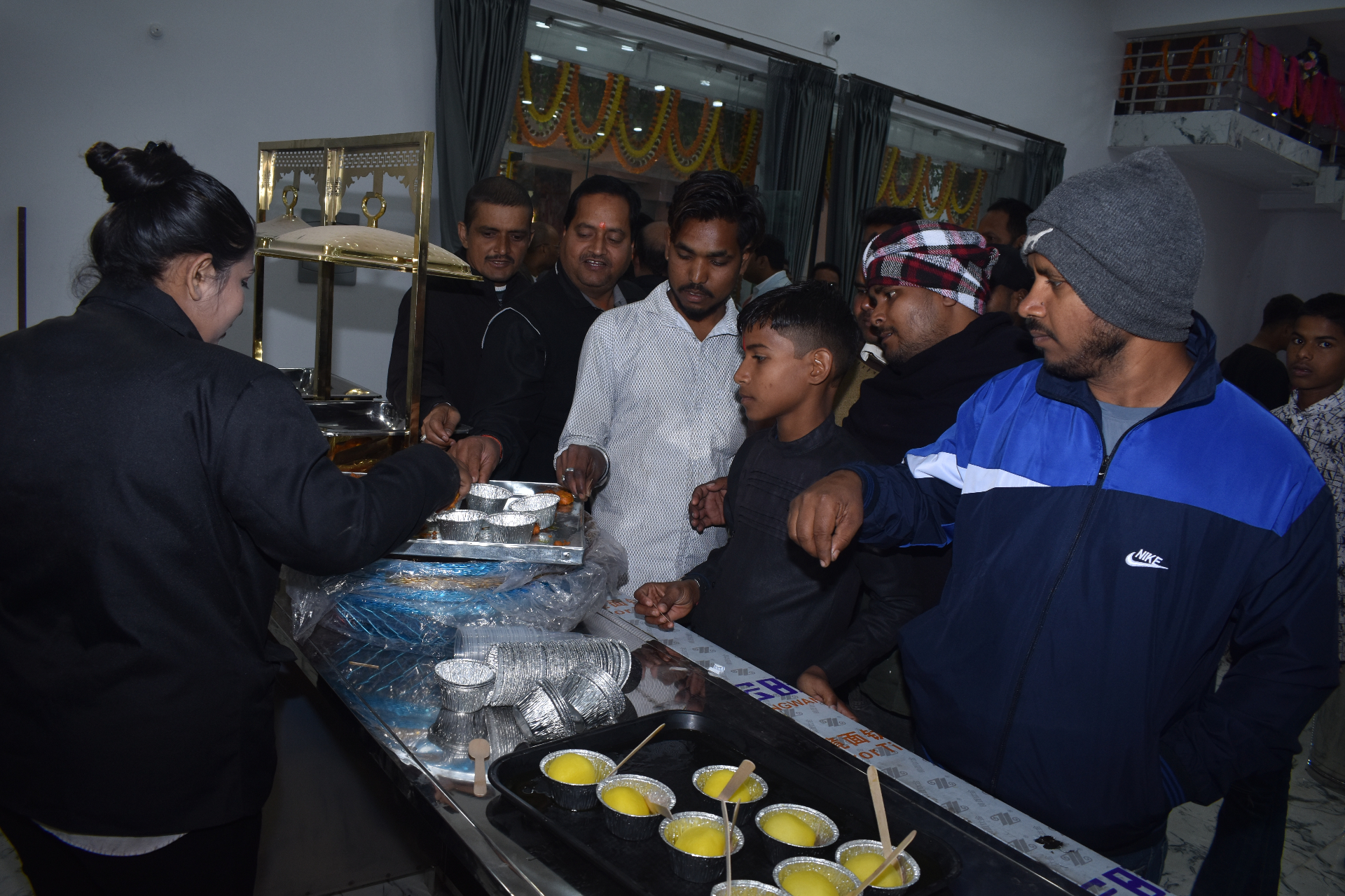 Live sweets counter serving guests